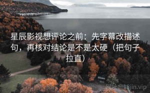 星辰影视想评论之前：先字幕改描述句，再核对结论是不是太硬（把句子拉直）