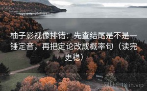 柚子影视像排错：先查结尾是不是一锤定音，再把定论改成概率句（读完更稳）