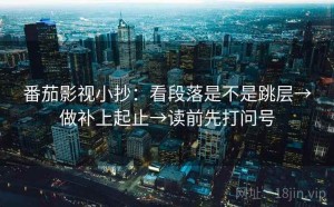 番茄影视小抄：看段落是不是跳层→做补上起止→读前先打问号