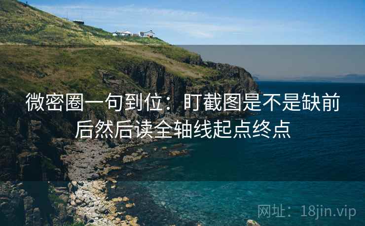 微密圈一句到位：盯截图是不是缺前后然后读全轴线起点终点
